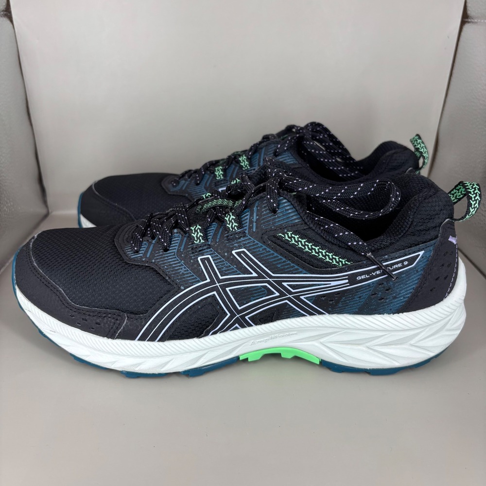 Asics Gel-Venture 9 Womens Trail Running Shoes Black Blue 1012B313 Size 9.5 - Picture 3 of 7